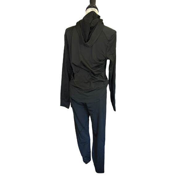 Eddie Bauer Black Base Layer Brushed Hooded Catsuit Size Large - Picture 5 of 9